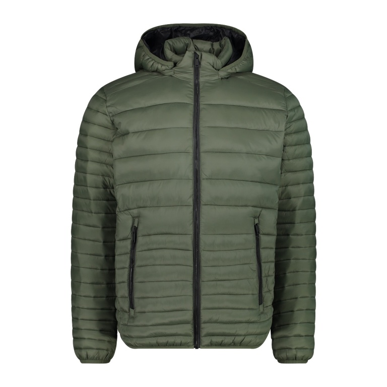 CMP quilted jacket with hood and 3M Thinsulate padding green men